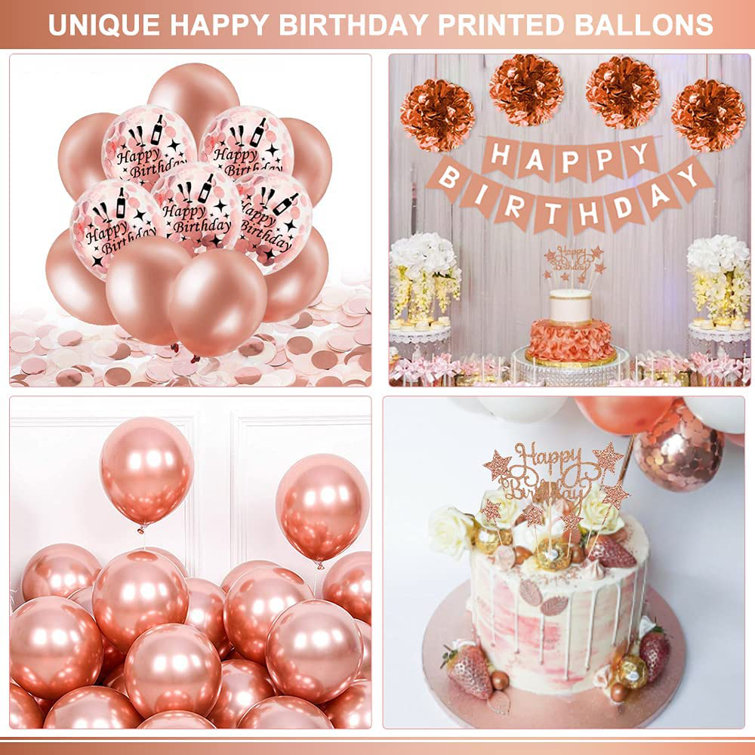 Girly birthday balloons top